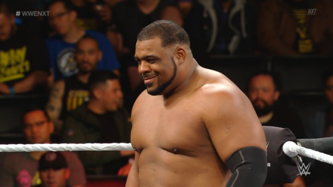 Keith Lee smiles at his opponent on Nov. 21st nXt show.