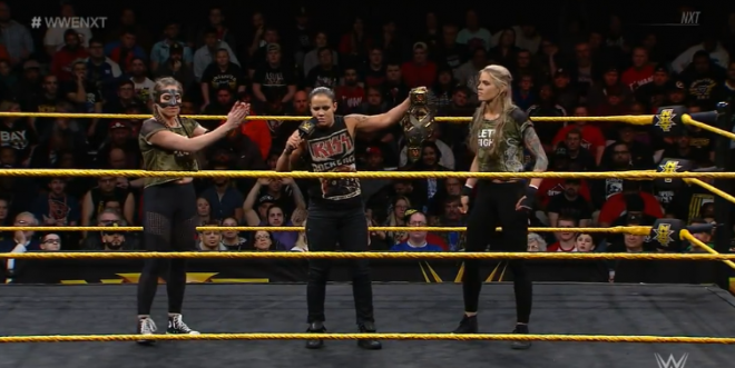 Baszler, Duke & Shafir demand that no one get in their way, on February 13th's nXt show.