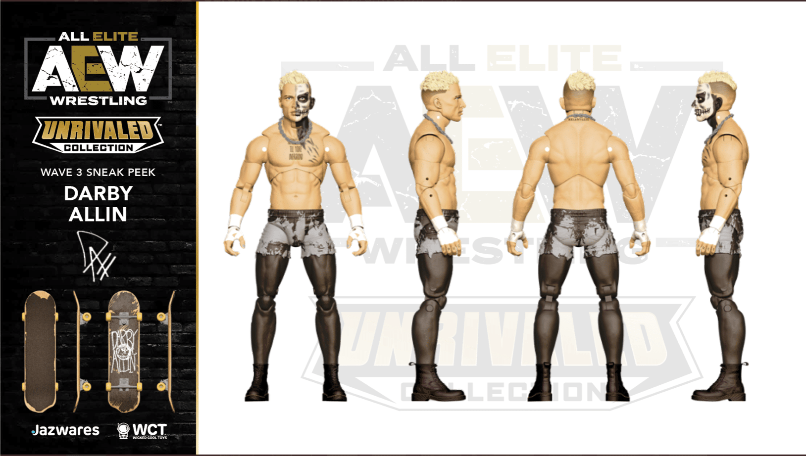 Darby Allin Jazwares Wrestling Figure WWE AEW Unrivaled Series 3 