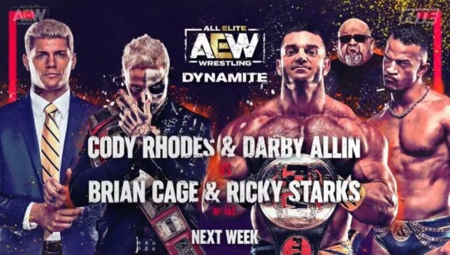 Lineup For Next Week's AEW Dynamite