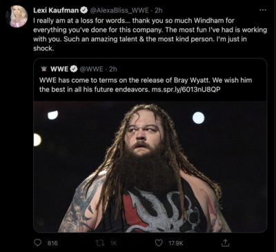 Alexa Bliss on Bray Wyatt's release
