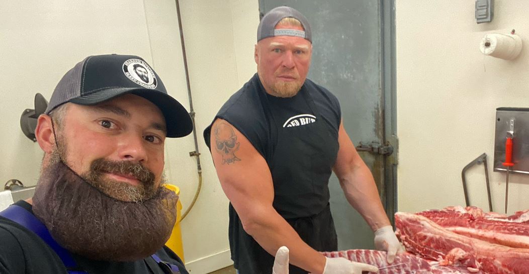WWE Champion Brock Lesnar Officially Becomes A Bearded Butcher 1