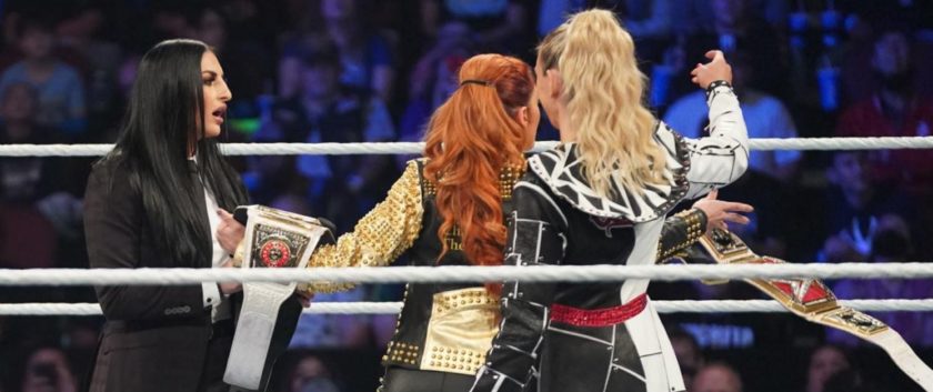 Becky Lynch fixes a problem in her program with Charlotte Flair