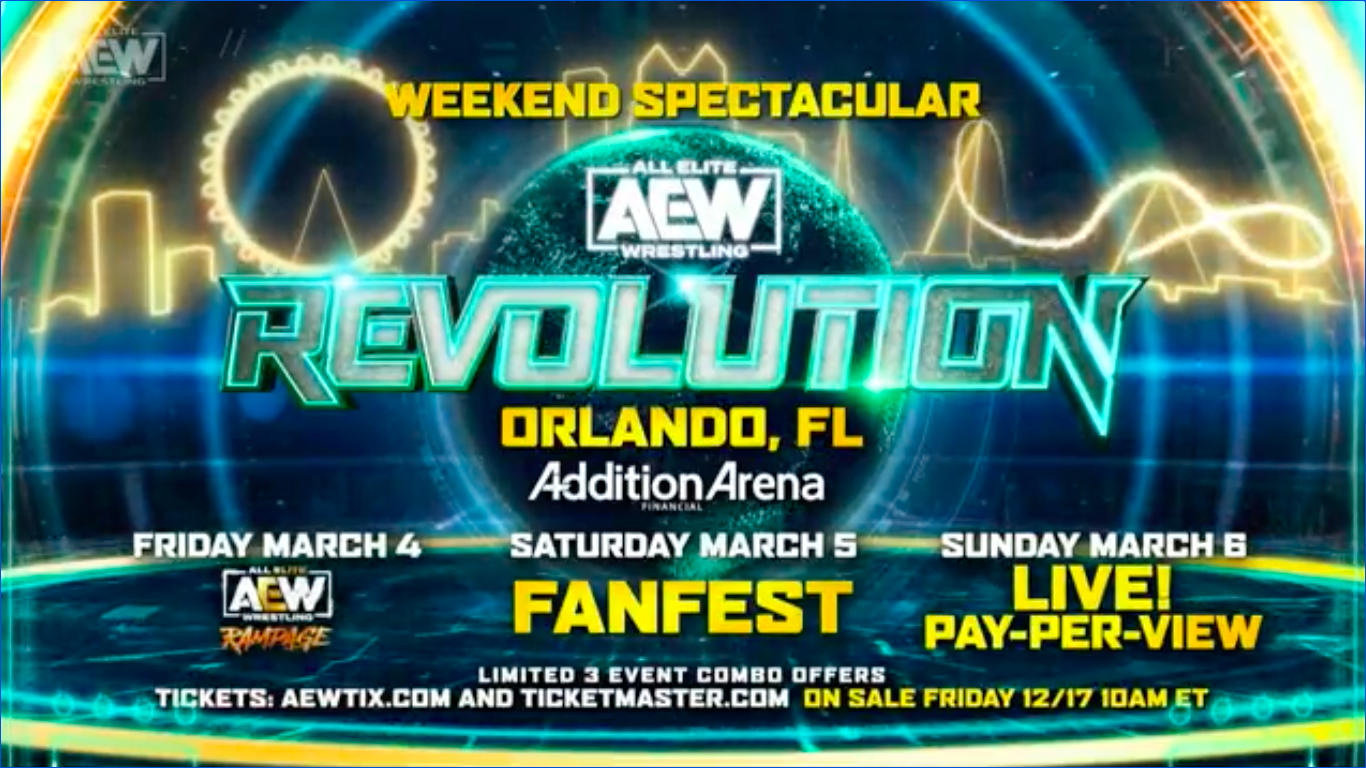 AEW Officially Announces Location and Date For Revolution PPV