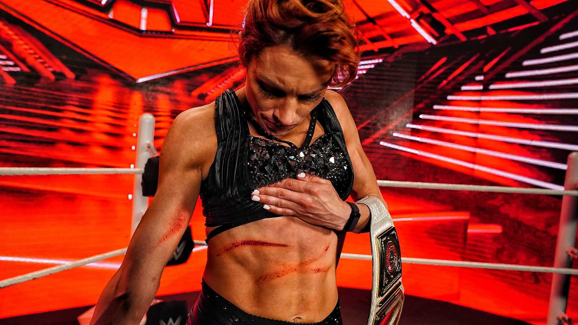 Becky lynch stomach