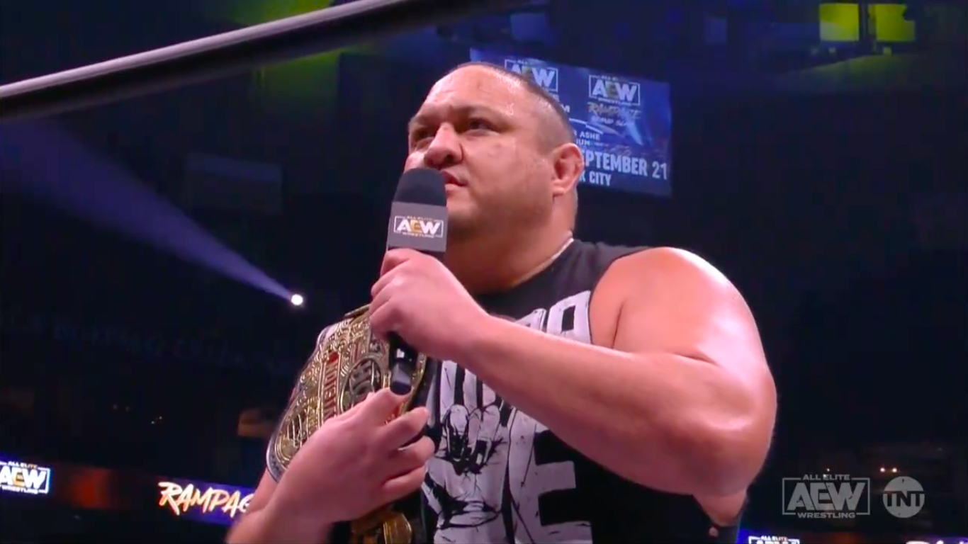 Samoa Joe beats Josh Woods to retain the ROH Television Championship at tonight’s AEW Rampage