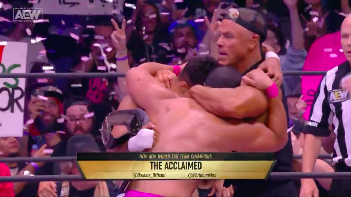 The critically acclaimed capture of The AEW Tag Team Championship at tonight’s AEW Grand Slam Dynamite