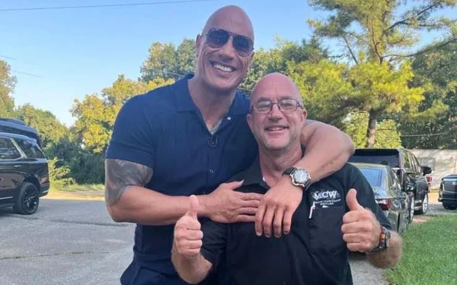 The Rock Visits Trailer Park He Lived In with WWE Legend Downtown Bruno,  Celebrates Bruno on Young Rock Set