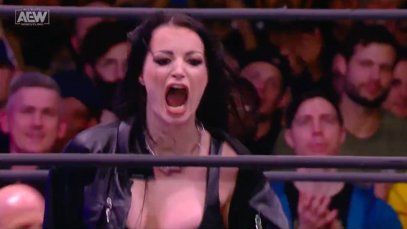 Saraya gets physical at AEW Dynamite tonight for the first time since 2017