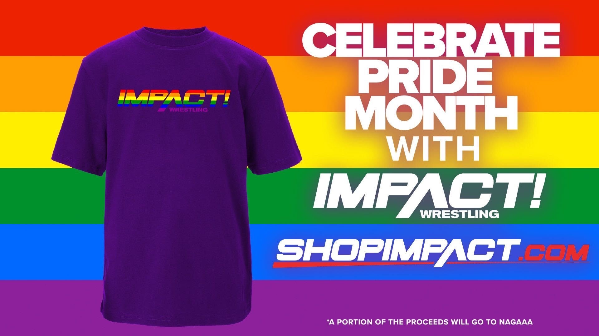 IMPACT Brings Back Rainbow T-Shirt, Sale Donations To Be Made To The North American Gay Amateur Athletic Alliance image photo