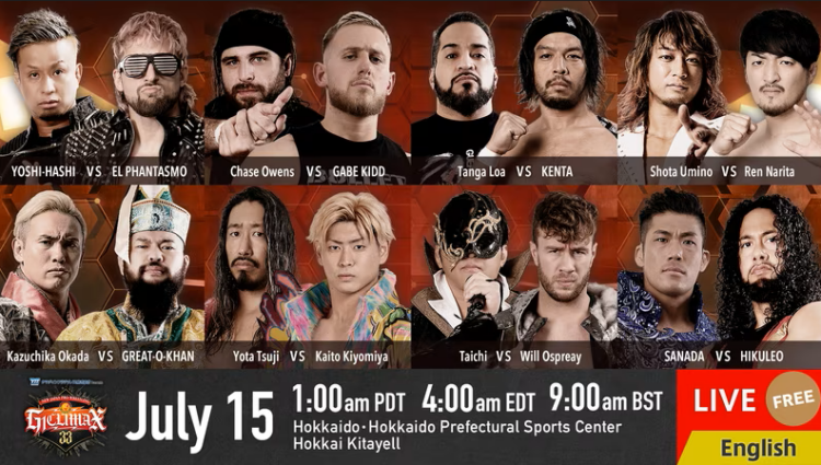 NJPW G1 Climax 33 Day 1 Results 7/15/23