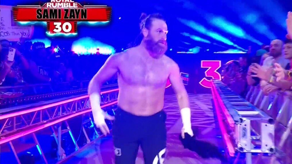 Sami Zayn Makes Return As 30th Entrant In Men's Royal Rumble Match