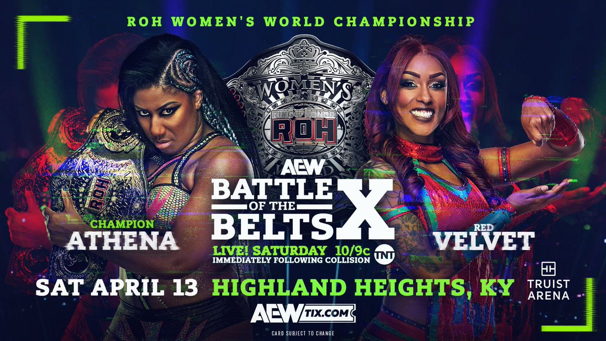 ROH Women’s Championship Match Added To April 13th AEW Battle of the Belts X