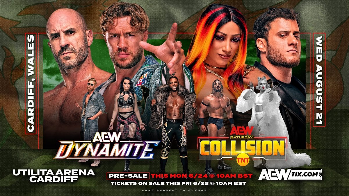 AEW Announces U.K. Debut Of Dynamite & Collision At Utilita Arena Cardiff On August 21