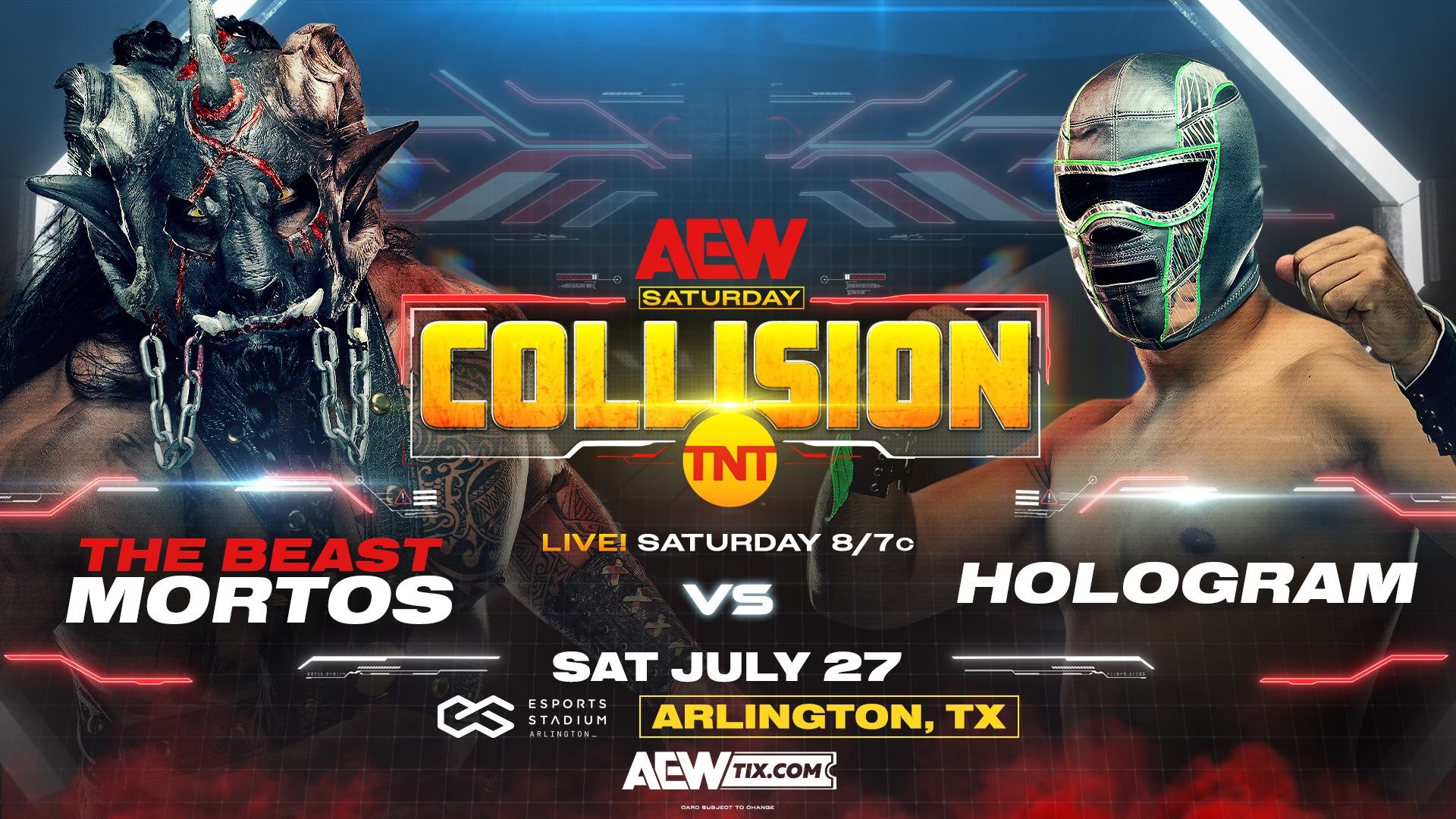 Hologam vs. The Beast Mortos Announced For July 27th AEW Collision