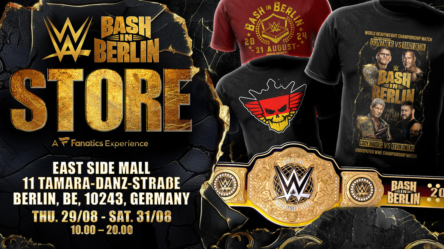 WWE Bash In Berlin Store Announcement, WWE Superstar Meet & Greet