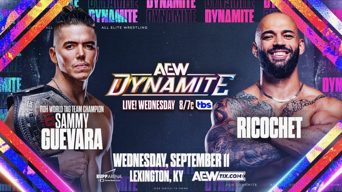 Ricochet vs. Sammy Guevara Announced For Post-All Out Episode Of AEW Dynamite On September 11