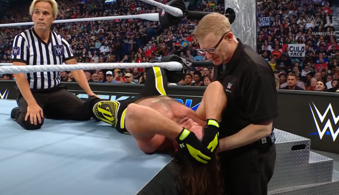 AJ Styles Returns Loses Via Injury Stoppage In First Match Back On WWE SmackDown