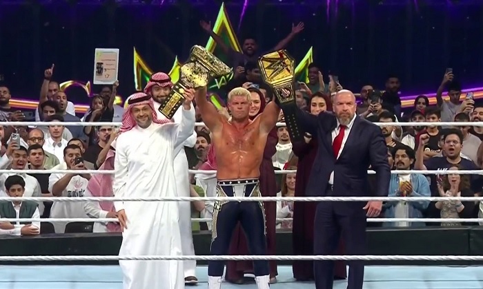 Triple H Presents Cody Rhodes With First-Ever WWE Crown Jewel Men’s ...