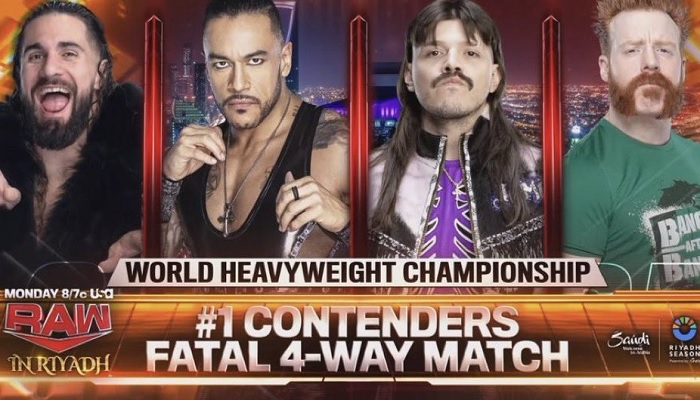 WWE Announces Fatal-4-Way No. 1 Contender Match For Raw In Riyadh On November 4