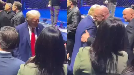 Triple H Meets Up With Donald Trump At UFC 309 (Watch)